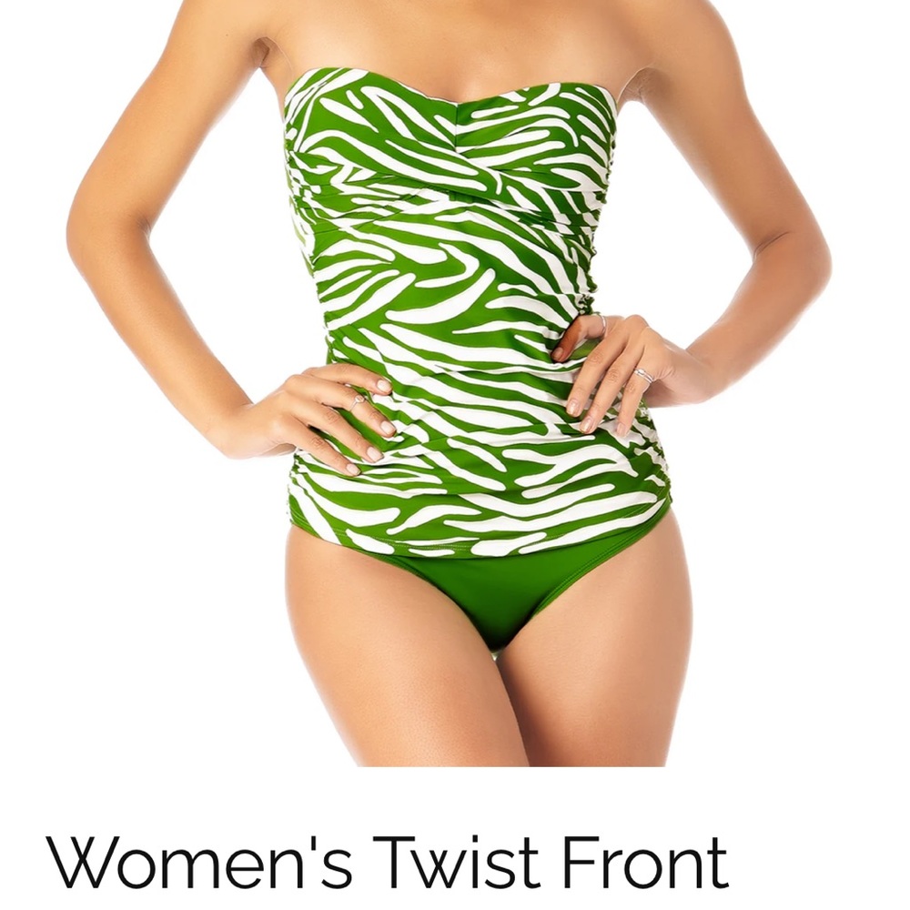 Anne Cole Twist Front Tankini Top